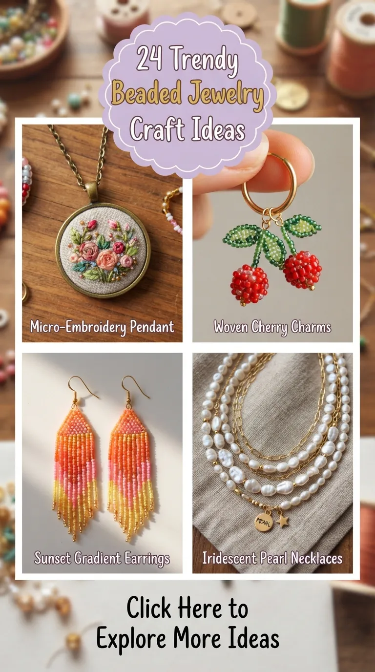 24 Trendy Beaded Jewelry Craft Ideas