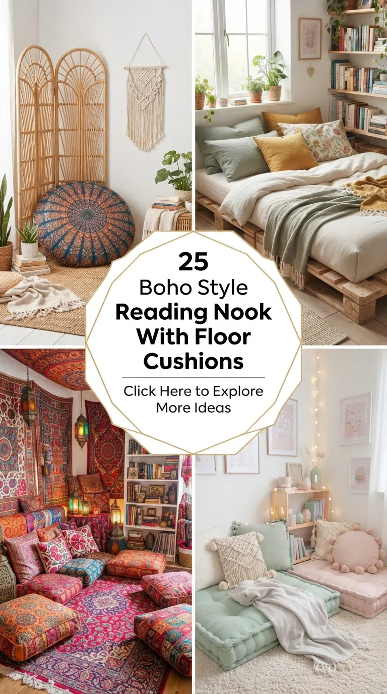 25 Boho Style Reading Nook With Floor Cushions 25 Boho Style Reading Nook With Floor Cushions