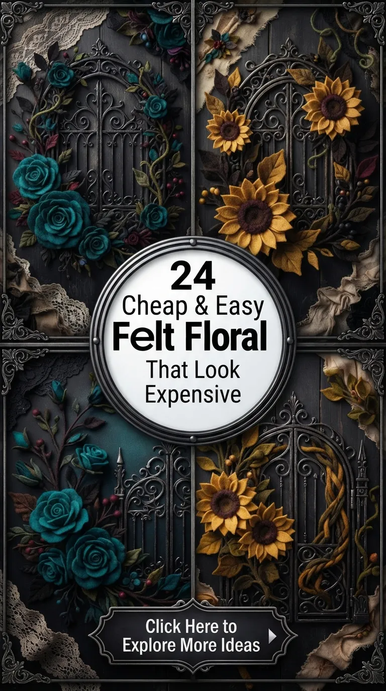 24 Cheap & Easy Felt Floral Crafts That Look Expensive