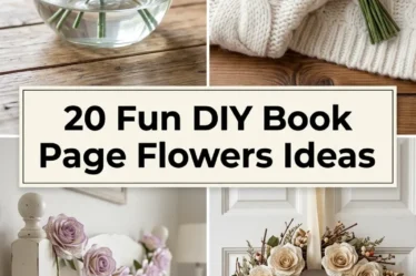 20 Fun DIY Book Page Flowers Ideas