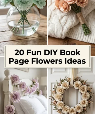 20 Fun DIY Book Page Flowers Ideas